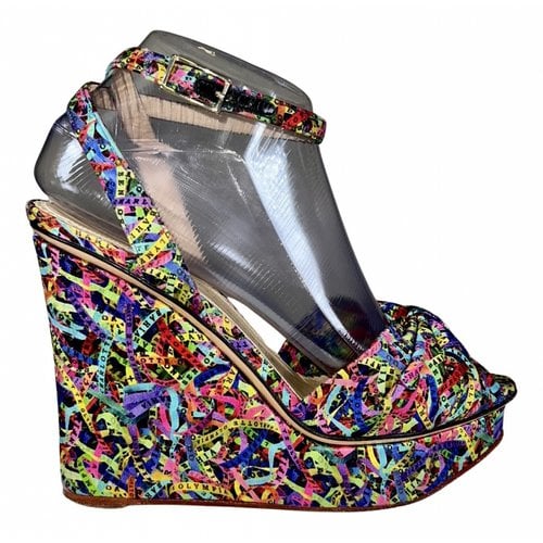 Pre-owned Charlotte Olympia Leather Sandal In Multicolour