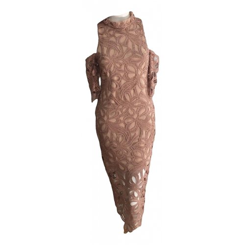 Pre-owned Elliatt Lace Mid-length Dress In Pink