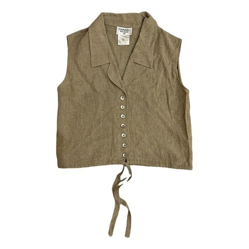 Pre-owned Chanel Linen Vest In Brown