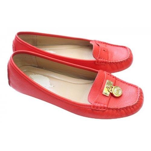 Pre-owned Michael Kors Leather Flats In Orange