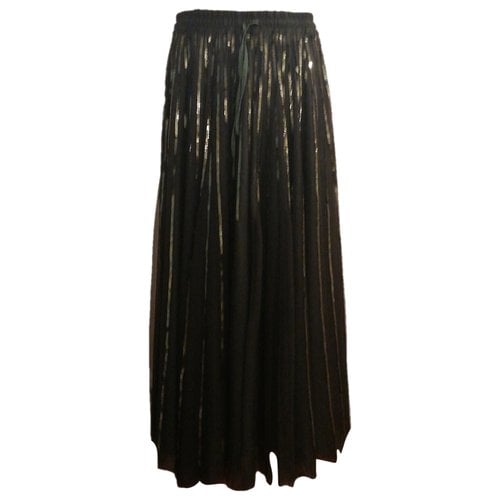 Pre-owned P.a.r.o.s.h Glitter Maxi Skirt In Green