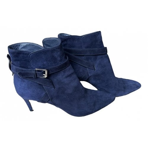 Pre-owned Gianvito Rossi Boots In Navy