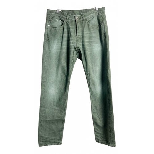 Pre-owned Eleventy Straight Jeans In Green
