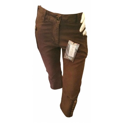 Pre-owned Patrizia Pepe Trousers In Brown