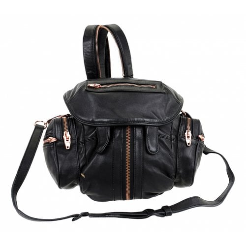 Pre-owned Alexander Wang Marti Leather Backpack In Black
