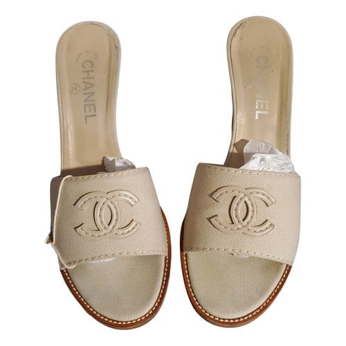 Pre-owned Chanel Cloth Mules & Clogs In Other
