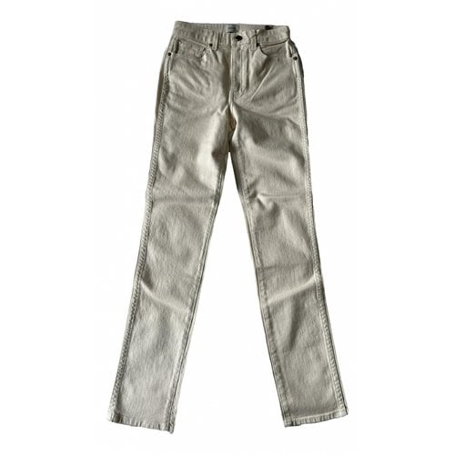 Pre-owned Khaite Slim Jeans In Ecru