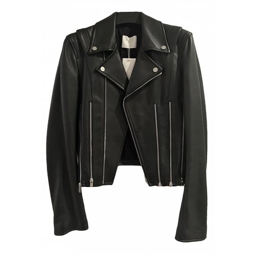 Pre-owned Dion Lee Leather Jacket In Black