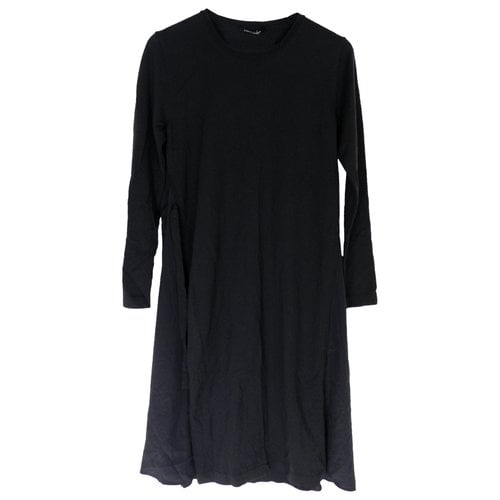 Pre-owned Luisa Cerano Wool Mid-length Dress In Black