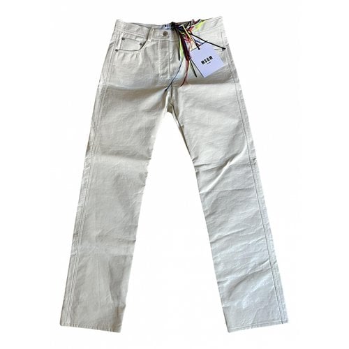 Pre-owned Msgm Jeans In White