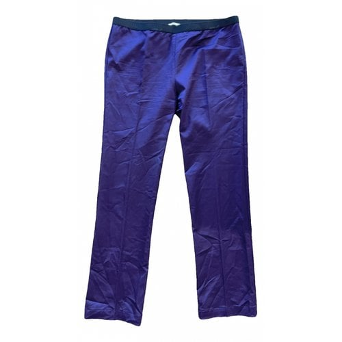 Pre-owned P.a.r.o.s.h Wool Straight Pants In Purple
