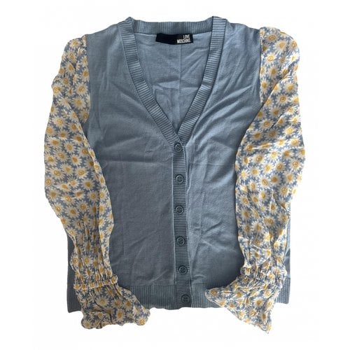 Pre-owned Moschino Love Cardigan In Blue