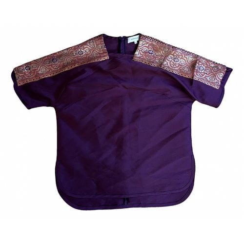 Pre-owned Carven Blouse In Burgundy
