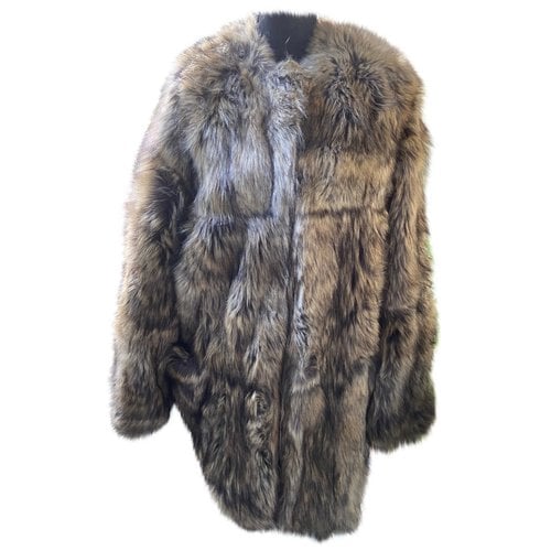 Pre-owned Stella Mccartney Faux Fur Coat In Brown