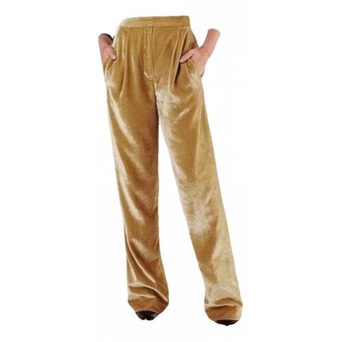 Pre-owned Reformation Velvet Short Pants In Gold