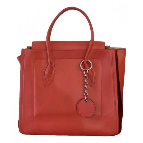 Pre-owned Patrizia Pepe Leather Tote In Red