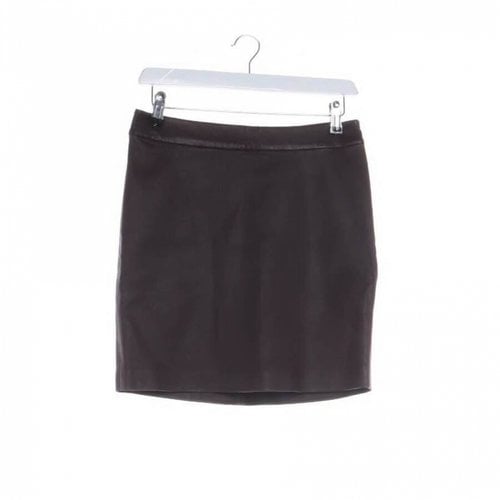 Pre-owned Alexander Wang Leather Skirt In Brown