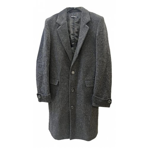 Pre-owned Raf Simons Wool Coat In Grey