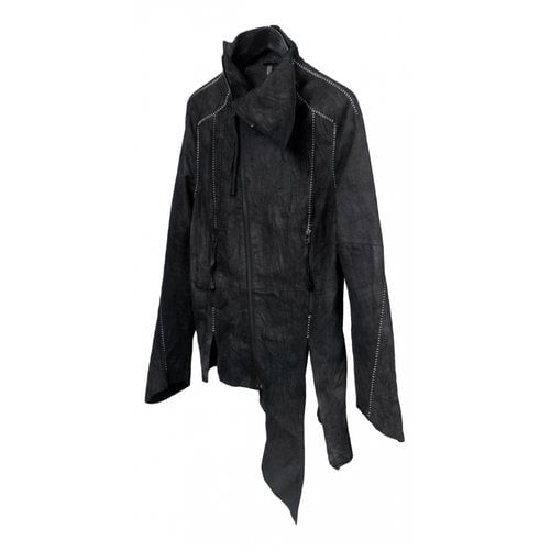 Pre-owned Barbara I Gongini Leather Jacket In Black