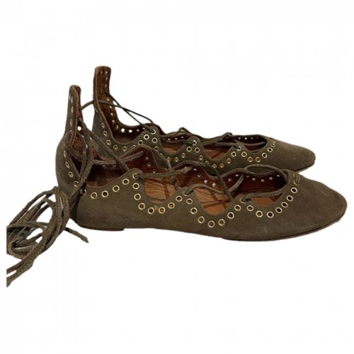 Pre-owned Isabel Marant Ballet Flats In Khaki