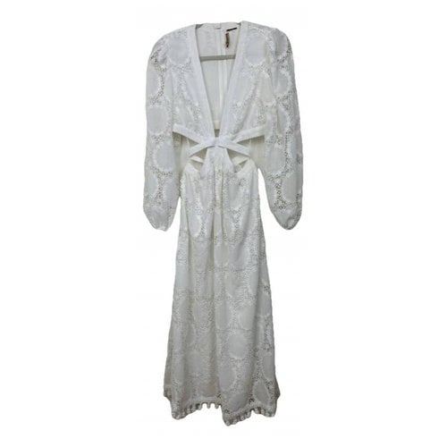 Pre-owned Alexis Mid-length Dress In White