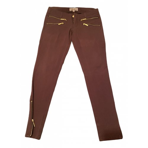 Pre-owned Michael Kors Straight Pants In Brown