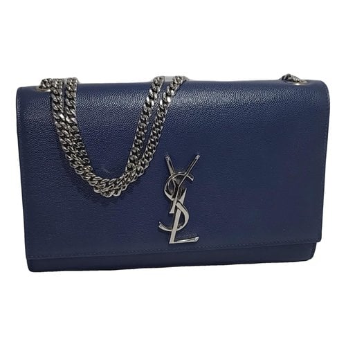 Pre-owned Saint Laurent Leather Crossbody Bag In Blue
