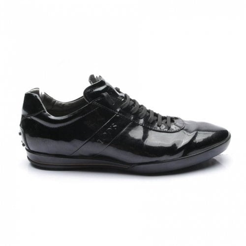 Pre-owned Tod's Leather High Trainers In Black