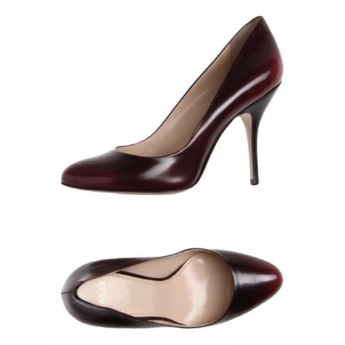 Pre-owned Bally Leather Heels In Burgundy