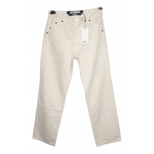 Pre-owned Jacquemus Straight Pants In Beige