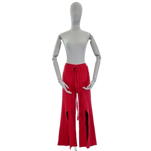 Pre-owned Thebe Magugu Wool Trousers In Red