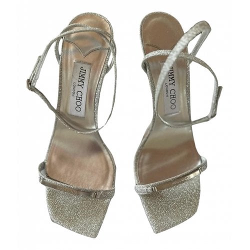 Pre-owned Jimmy Choo Leather Sandal In Silver
