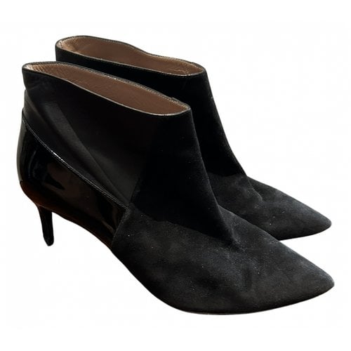 Pre-owned Pollini Ankle Boots In Black