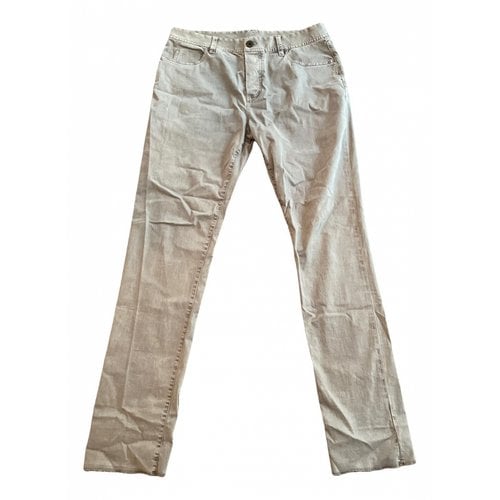 Pre-owned James Perse Straight Jeans In Grey