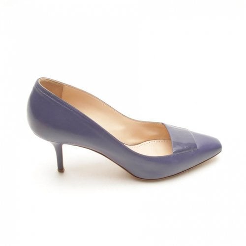 Pre-owned Bally Leather Heels In Purple