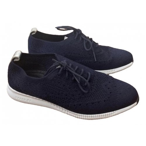 Pre-owned Cole Haan Cloth Trainers In Navy