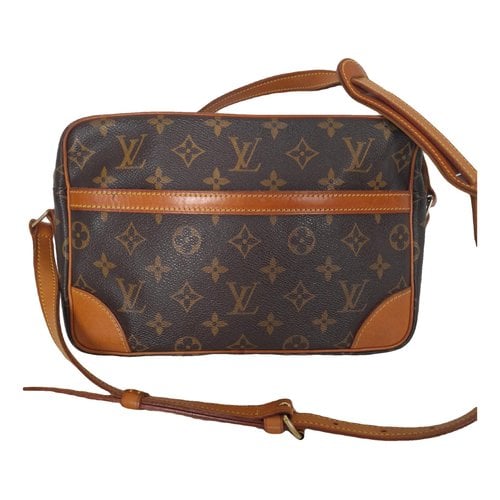 Pre-owned Louis Vuitton Trocadéro Cloth Crossbody Bag In Brown