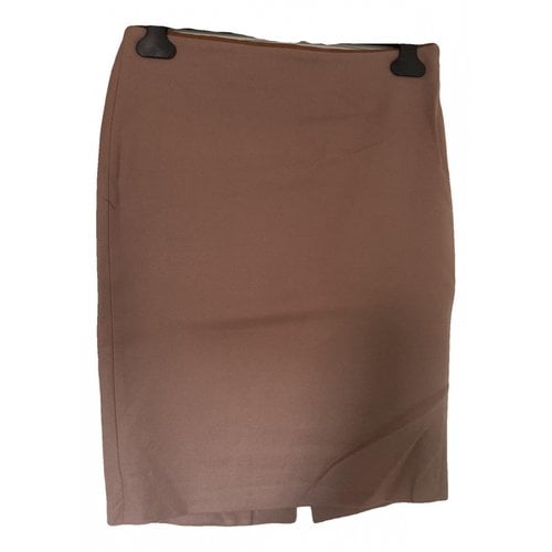 Pre-owned Mauro Grifoni Wool Mid-length Skirt In Camel