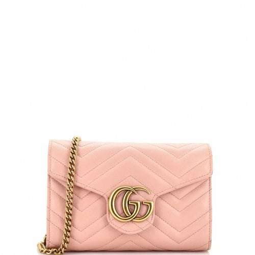 Pre-owned Gucci Leather Handbag In Pink