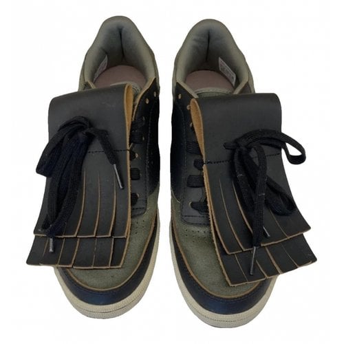 Pre-owned Marni Leather Trainers In Green