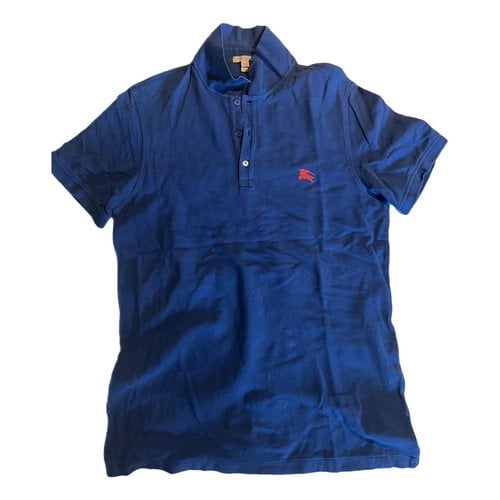 Pre-owned Burberry Polo Shirt In Blue