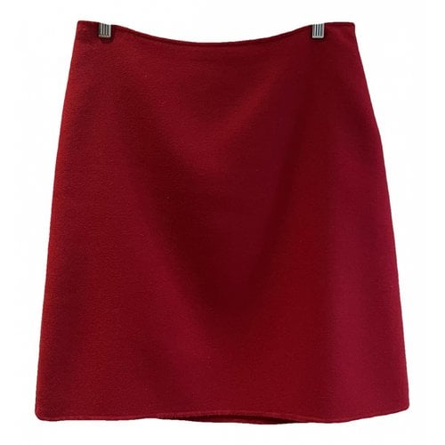 Pre-owned Max Mara Wool Skirt Suit In Red