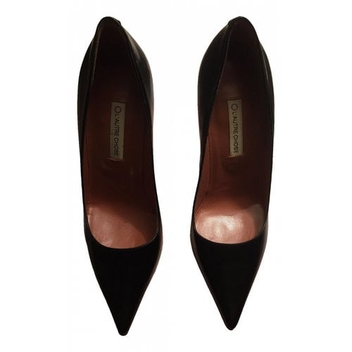 Pre-owned L'autre Chose Leather Heels In Black