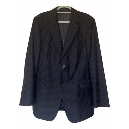 Pre-owned Burberry Wool Suit In Blue
