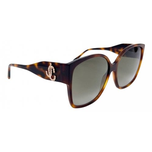 Pre-owned Jimmy Choo Oversized Sunglasses In Brown