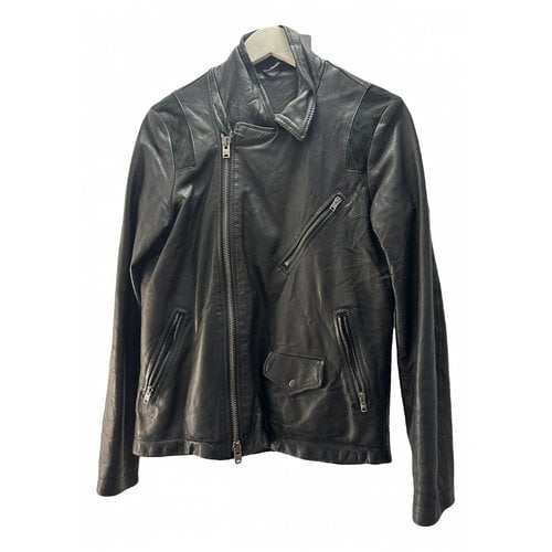 Pre-owned Giorgio Brato Leather Jacket In Black
