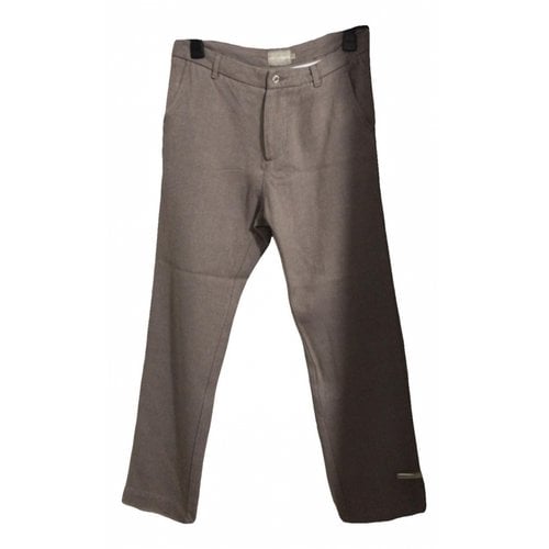 Pre-owned Les Canebiers Linen Trousers In Grey