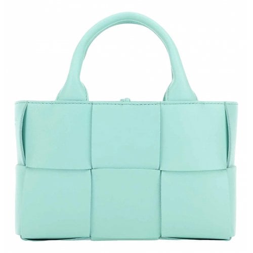 Pre-owned Bottega Veneta Arco Leather Handbag In Blue