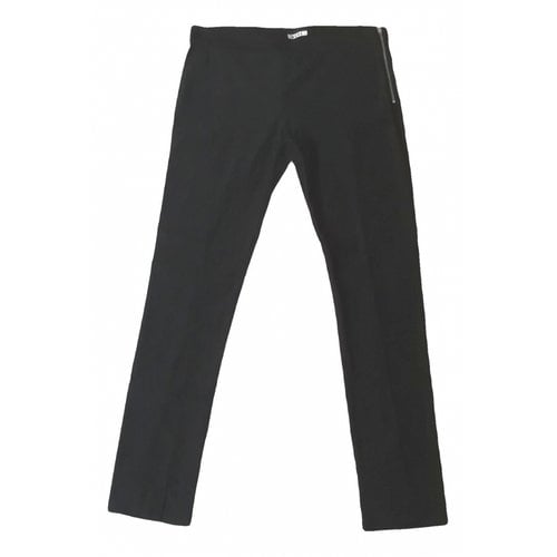 Pre-owned Acne Studios Linen Slim Pants In Black