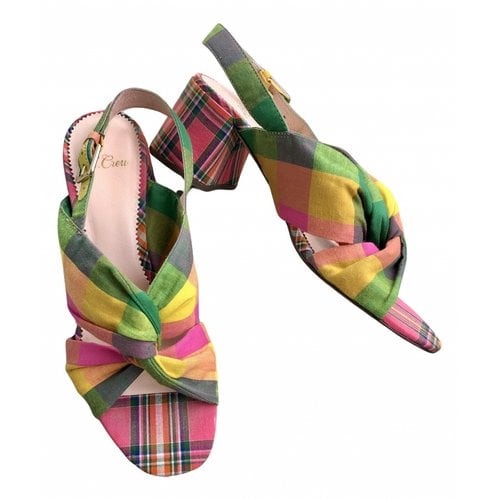 Pre-owned Jcrew Cloth Sandal In Multicolour